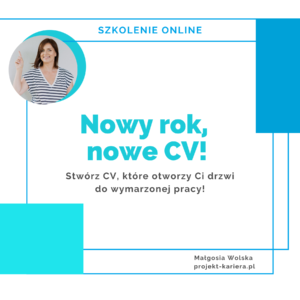 CV, szkolenie online